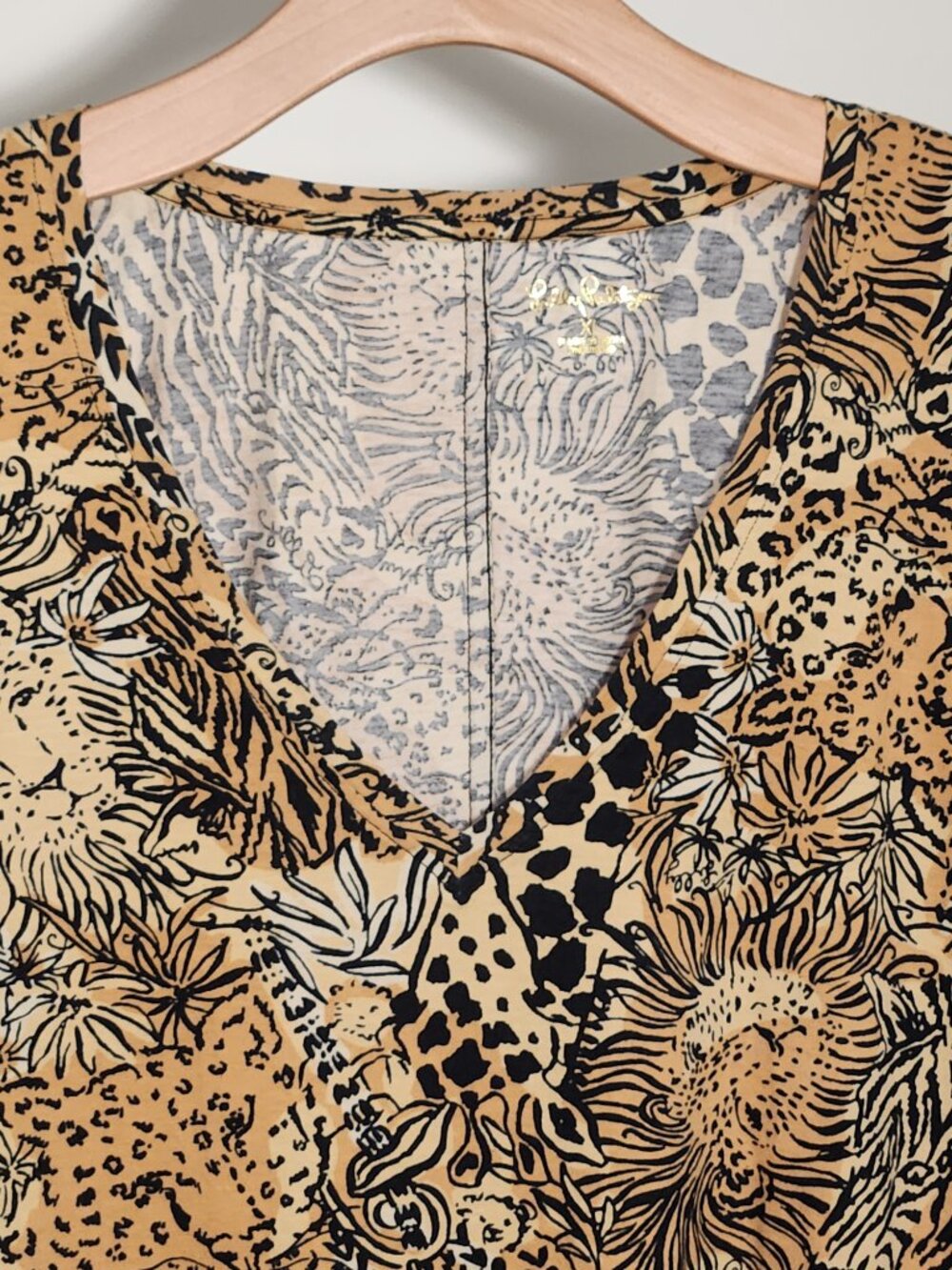 Animal Print LILLY PULITZER Long Sleeved DRESS Women's Size XL - Picture 2 of 8